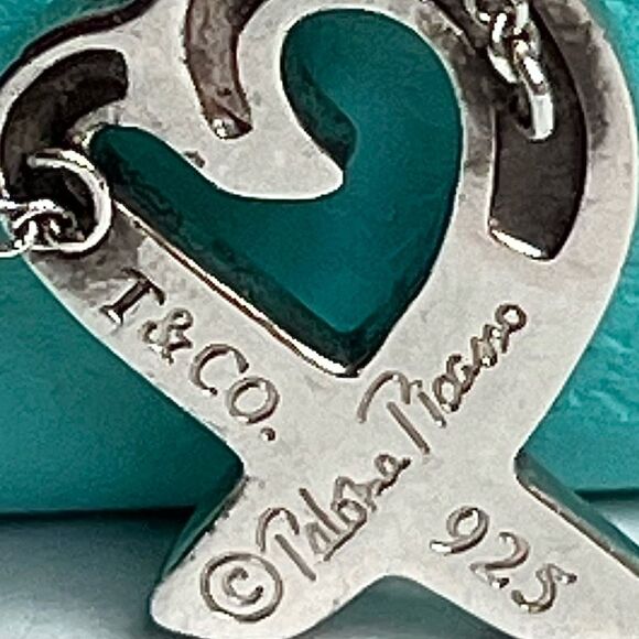 Tiffany & Co Paloma Picasso Loving Heart Pendant Necklace - Silver - 16” - Picture 6 of 14